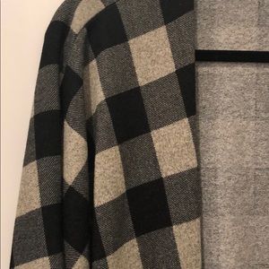 Gingham print cardigan